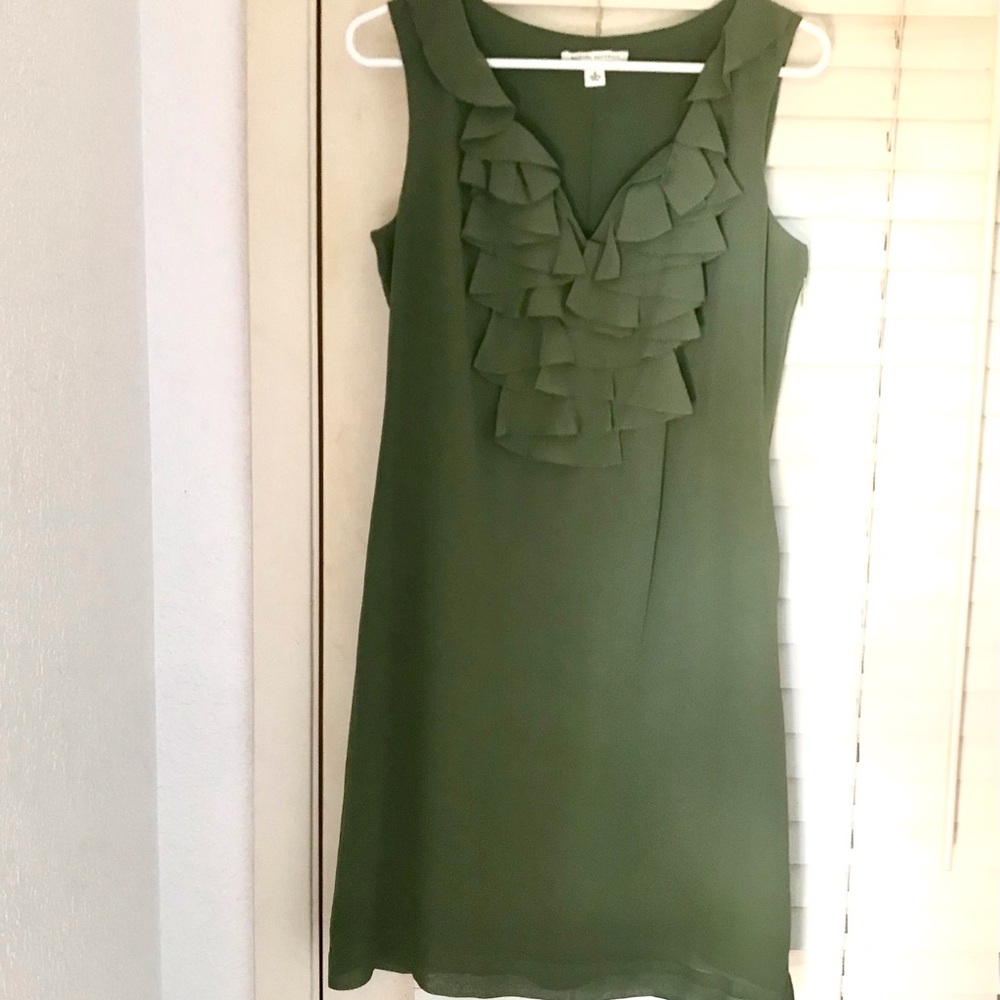 Banana Republic Green Ruffle Dress - Picture 7 of 11